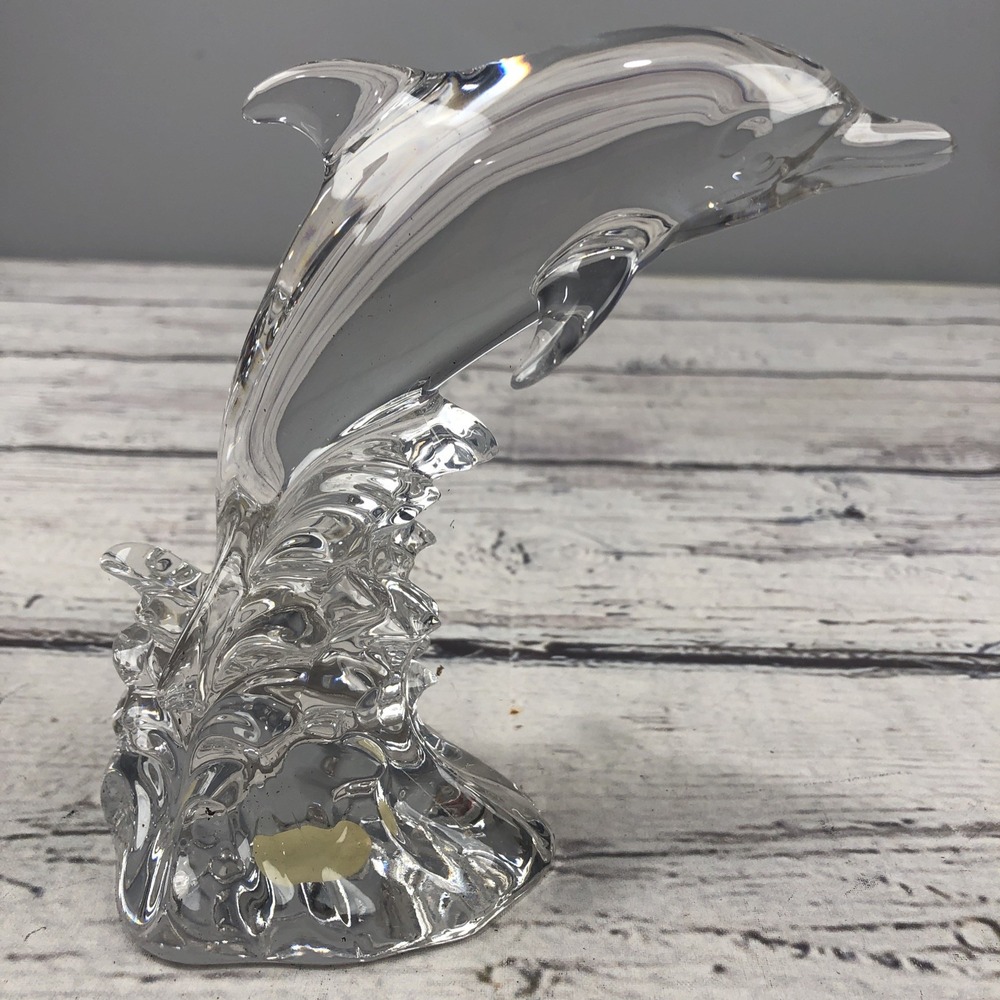 Princess House-24% Lead Crystal Dolphin Wonders of the Wild-Bottle-Nosed Germany